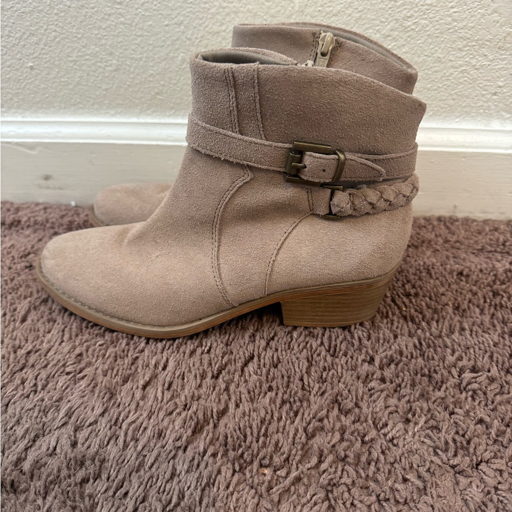 Baretraps Beige Leather Bootie Boots Western Boot Size 6.5 - Picture 4 of 8
